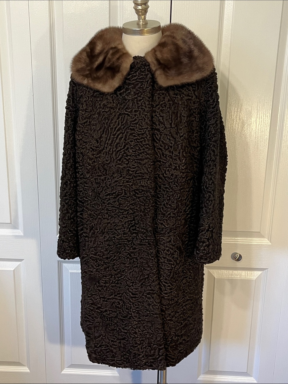 Brown Persian lamb coat